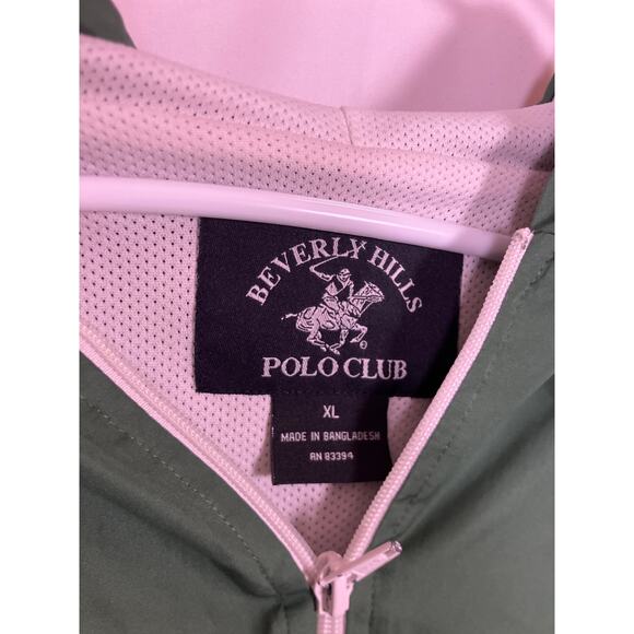 Vintage Beverly Hills Polo Club Zip Up Jacket Men’s XL Green Casual Lightweight - Picture 4 of 6